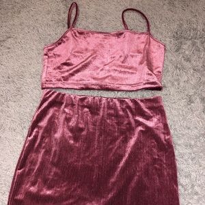 2 piece top & skirt set